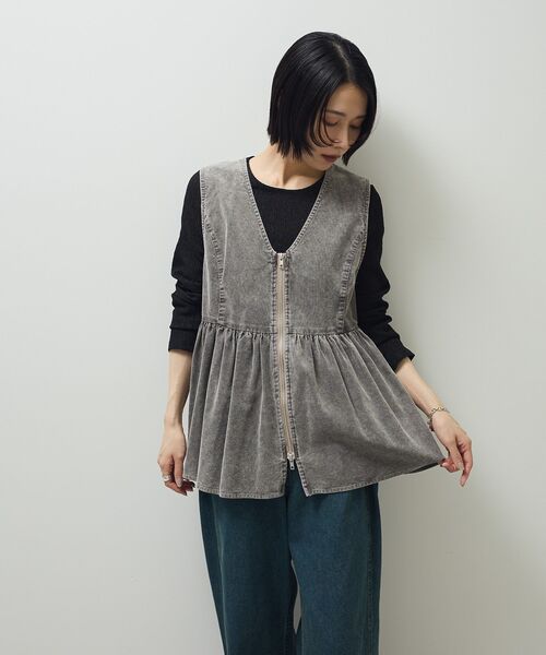 Petit fleur（プチフルール）の「・Petit Fleur コウタクジャガードロンTEE（Tシャツ/カットソー・レディース・ブラック/ブラウン/グレー/アイボリー・FREE）」の14枚目の写真