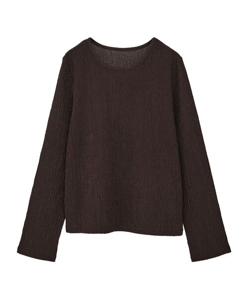 Petit fleur（プチフルール）の「・Petit Fleur コウタクジャガードロンTEE（Tシャツ/カットソー・レディース・ブラック/ブラウン/グレー/アイボリー・FREE）」の5枚目の写真