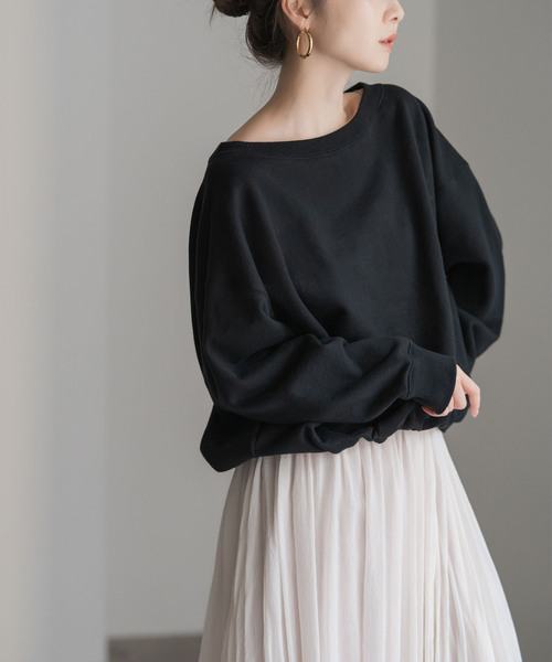 追加》スビンコットンスウェットトップス（スウェット）｜NOBLE