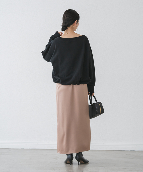 Noble（ノーブル）の「《追加》スビンコットンスウェットトップス（スウェット・レディース・ブラック/アイボリー・FREE）」の15枚目の写真