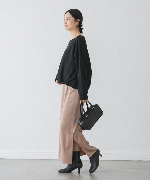 Noble（ノーブル）の「《追加》スビンコットンスウェットトップス（スウェット・レディース・ブラック/アイボリー・FREE）」の20枚目の写真