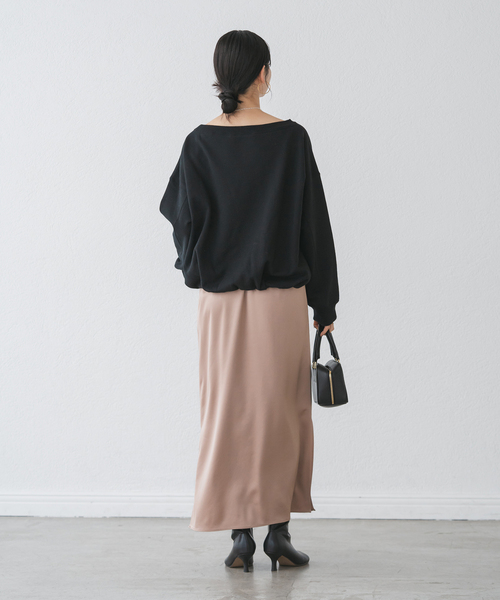 Noble（ノーブル）の「《追加》スビンコットンスウェットトップス（スウェット・レディース・ブラック/アイボリー・FREE）」の21枚目の写真