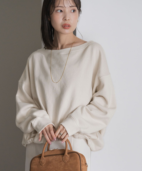 追加》スビンコットンスウェットトップス（スウェット）｜NOBLE