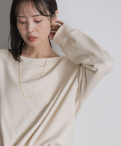 追加》スビンコットンスウェットトップス（スウェット）｜NOBLE