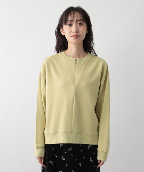 FOUND GOOD（ファウンドグッド）の「カイテキポンチハーフZIPPO（スウェット・レディース・ブラック/ベージュ/イエロー系2/グレー系8・M/S/L）」の7枚目の写真