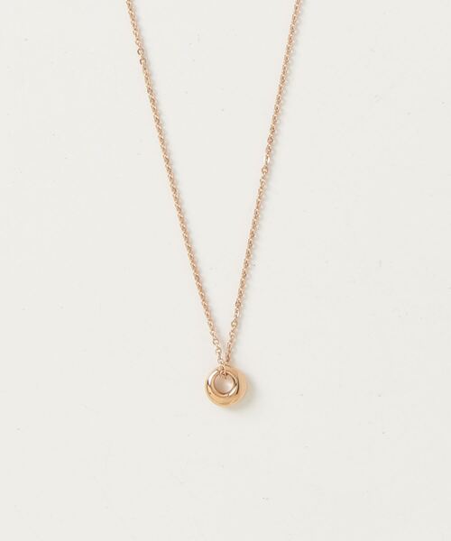 Zanipolo Terzini(ザニポロタルツィーニ)の「Zanipolo Terzini ドーナッツリングネックレス(ネックレス・レディース・ピンクゴールド/シルバー・43cm)」の4枚目の写真