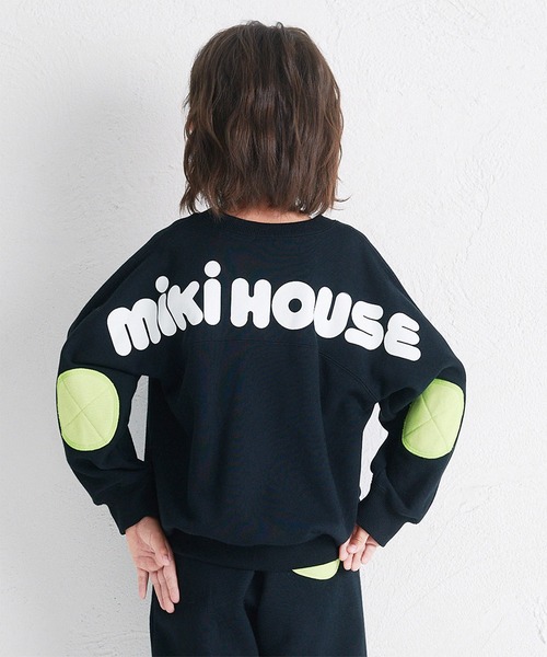 MIKI HOUSE（ミキハウス）の「【WEB限定】バックロゴトレーナー（スウェット・キッズ・ブラック/ベージュ/ロイヤルブルー/ラベンダー・80ｃｍ/90cm/100cm/110cm/120cm/130cm）」の2枚目の写真
