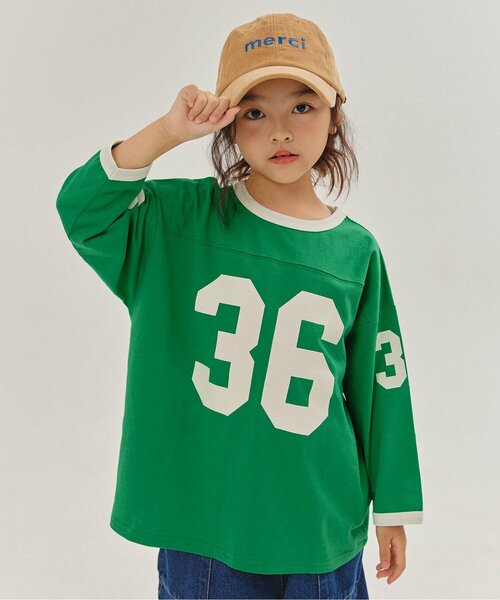 セール】【WEB限定/ジュニア対応】 配色ナンバリング長袖Tシャツ（T