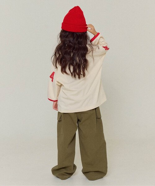 BREEZE（ブリーズ）の「【WEB限定/ジュニア対応】 配色ナンバリング長袖Tシャツ（Tシャツ/カットソー・キッズ・クリーム/グリーン/アイボリー/ネイビー・90/100/110/120/130/140/150）」の12枚目の写真