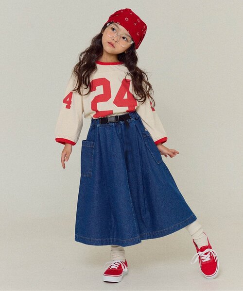 BREEZE（ブリーズ）の「【WEB限定/ジュニア対応】 配色ナンバリング長袖Tシャツ（Tシャツ/カットソー・キッズ・クリーム/グリーン/アイボリー/ネイビー・90/100/110/120/130/140/150）」の15枚目の写真