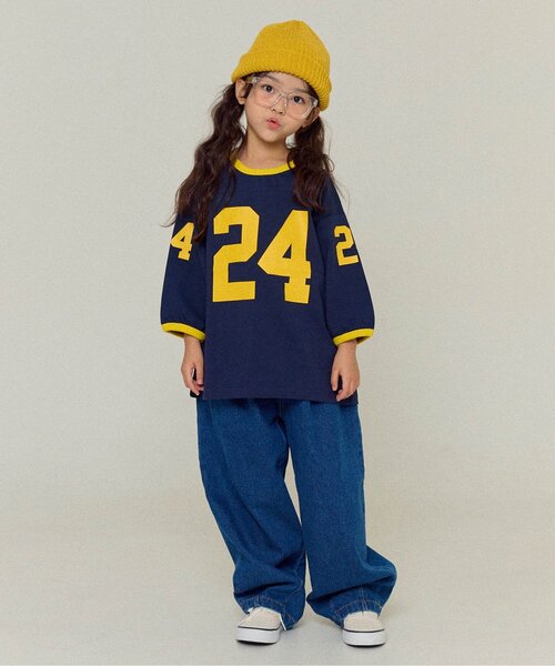 BREEZE（ブリーズ）の「【WEB限定/ジュニア対応】 配色ナンバリング長袖Tシャツ（Tシャツ/カットソー・キッズ・クリーム/グリーン/アイボリー/ネイビー・90/100/110/120/130/140/150）」の17枚目の写真