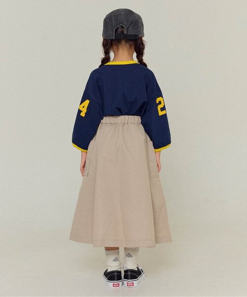 BREEZE（ブリーズ）の「【WEB限定/ジュニア対応】 配色ナンバリング長袖Tシャツ（Tシャツ/カットソー・キッズ・クリーム/グリーン/アイボリー/ネイビー・90/100/110/120/130/140/150）」の20枚目の写真