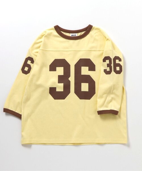 BREEZE（ブリーズ）の「【WEB限定/ジュニア対応】 配色ナンバリング長袖Tシャツ（Tシャツ/カットソー・キッズ・クリーム/グリーン/アイボリー/ネイビー・90/100/110/120/130/140/150）」の22枚目の写真