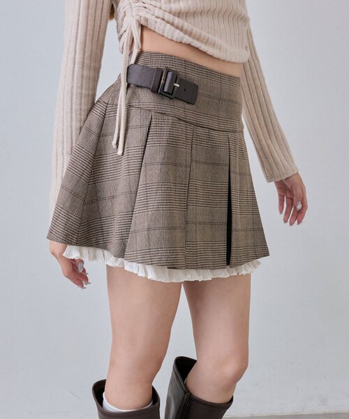 OLIVE des OLIVE(オリーブデオリーブ)の「裾レイヤードプリーツミニスカート(スカート・レディース・ブラック/チャコールグレー/ブラウン・FREE)」の15枚目の写真