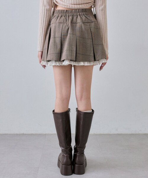 OLIVE des OLIVE(オリーブデオリーブ)の「裾レイヤードプリーツミニスカート(スカート・レディース・ブラック/チャコールグレー/ブラウン・FREE)」の22枚目の写真
