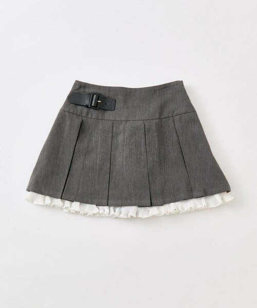 裾レイヤードプリーツミニスカート（スカート）｜OLIVE des OLIVE