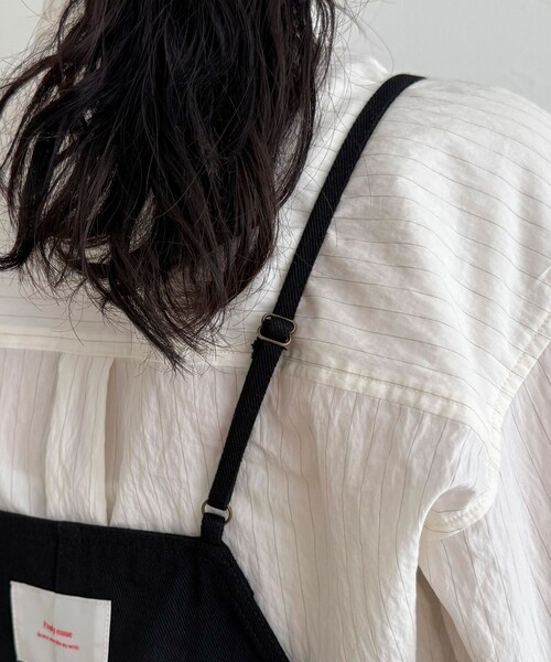 fredy emue（フレディエミュ）の「コットンサロペット（サロペット/オーバーオール・レディース・アイボリー/ブラック・36/38）」の14枚目の写真