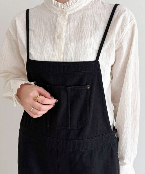 fredy emue（フレディエミュ）の「コットンサロペット（サロペット/オーバーオール・レディース・アイボリー/ブラック・36/38）」の16枚目の写真