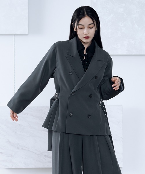 Ellno Loset（エルノロゼット）の「レースアップフリルシャツ（シャツ/ブラウス・メンズ・ブラック/オフホワイト・SMALL/MEDIUM/LARGE）」の21枚目の写真