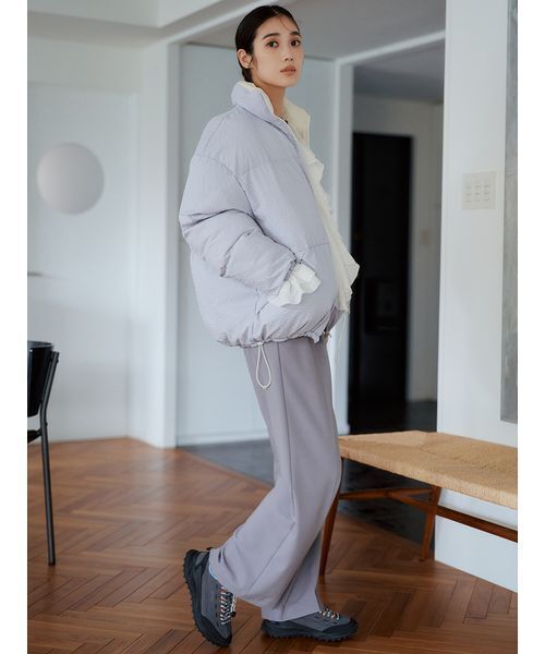 emmi（エミ）の「リバーシブル中わたコート（ダウンジャケット/コート・レディース・ブラウン/ライトブルー・0/1）」の6枚目の写真