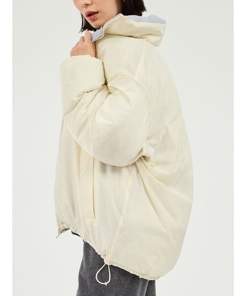 emmi（エミ）の「リバーシブル中わたコート（ダウンジャケット/コート・レディース・ブラウン/ライトブルー・0/1）」の19枚目の写真