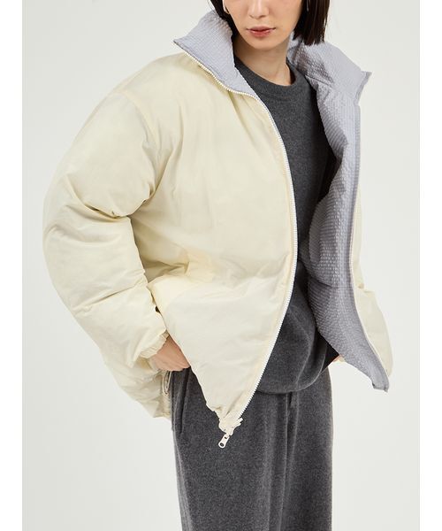 emmi（エミ）の「リバーシブル中わたコート（ダウンジャケット/コート・レディース・ブラウン/ライトブルー・0/1）」の20枚目の写真