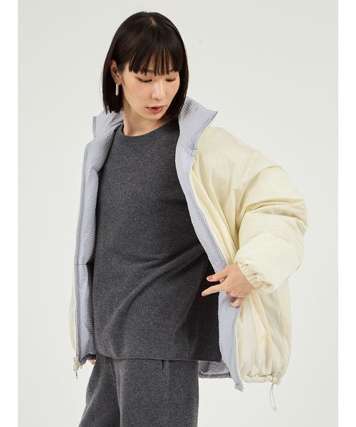 emmi（エミ）の「リバーシブル中わたコート（ダウンジャケット/コート・レディース・ブラウン/ライトブルー・0/1）」の21枚目の写真