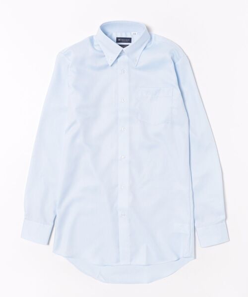 TOKYO SHIRTS(トウキョウシャツ)の「【超形態安定】 形態安定ノンアイロン ボタンダウン 長袖ビジネスワイシャツ (大きいサイズ・長いサイズ)(ビジネスシャツ・メンズ・ブルー・首回り39cm-裄丈88cm/首回り41cm-裄丈90cm/首回り42cm-裄丈90cm/首回り43cm-裄丈90cm/首回り45cm-裄丈82cm/首回り45cm-裄丈86cm/首回り45cm-裄丈90cm/首回り47cm-裄丈86cm/首回り47cm-裄丈90cm)」の6枚目の写真