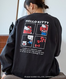 sanrio（サンリオ）の「【Sanrio characters/サンリオキャラクターズ】別注 ワンポイント刺繍 アソートプリント オーバーサイズクルーネックスウェット（スウェット）」