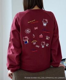 sanrio（サンリオ）の「【Sanrio characters/サンリオキャラクターズ】別注 ワンポイント刺繍 アソートプリント オーバーサイズクルーネックスウェット（スウェット）」