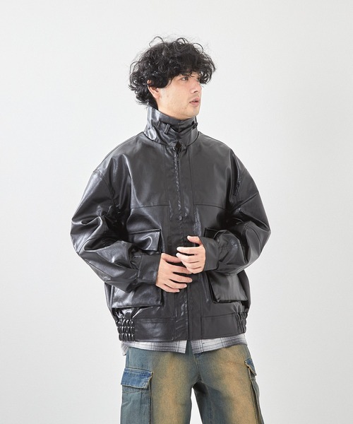 セール】フェイクレザーA2ジャケット(CN)（ミリタリージャケット