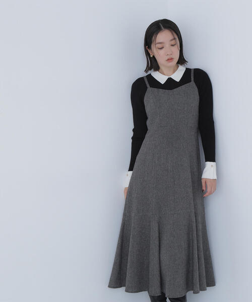 NATURAL BEAUTY BASIC（ナチュラルビューティーベーシック）の「◇バックリボンジャンスカ（ジャンパースカート・レディース・ブラウン/チャコールグレー・P/S/MEDIUM/SMALL）」の20枚目の写真