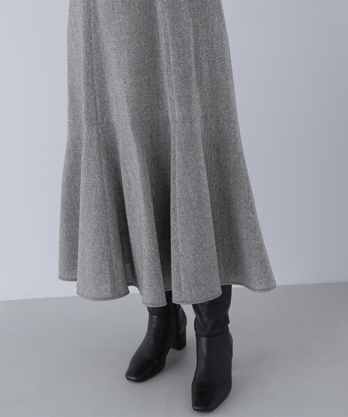 NATURAL BEAUTY BASIC（ナチュラルビューティーベーシック）の「◇バックリボンジャンスカ（ジャンパースカート・レディース・ブラウン/チャコールグレー・P/S/MEDIUM/SMALL）」の6枚目の写真