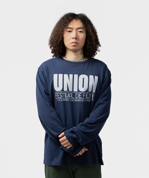 UNION（UNION TOKYO）（ユニオン）の「UNION TOKYO  FILME LS TEE  ユニオントーキョー（Tシャツ/カットソー・メンズ・ホワイト/ネイビー・L/M/XL/S）」の8枚目の写真