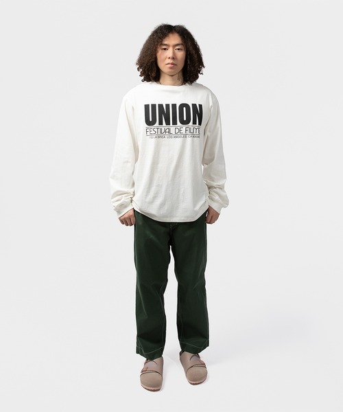 UNION（UNION TOKYO）（ユニオン）の「UNION TOKYO  FILME LS TEE  ユニオントーキョー（Tシャツ/カットソー・メンズ・ホワイト/ネイビー・L/M/XL/S）」の5枚目の写真