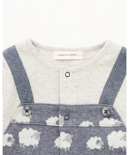 sense of wonder（センスオブワンダー）の「【オーガニック】ジャカードカバーオール（ロンパース・キッズ・ブルー/ネイビー・70cm/80ｃｍ）」の12枚目の写真