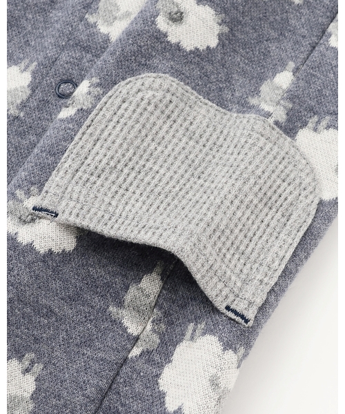 sense of wonder（センスオブワンダー）の「【オーガニック】ジャカードカバーオール（ロンパース・キッズ・ブルー/ネイビー・70cm/80ｃｍ）」の14枚目の写真