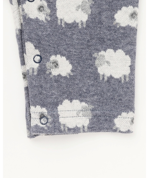 sense of wonder（センスオブワンダー）の「【オーガニック】ジャカードカバーオール（ロンパース・キッズ・ブルー/ネイビー・70cm/80ｃｍ）」の3枚目の写真