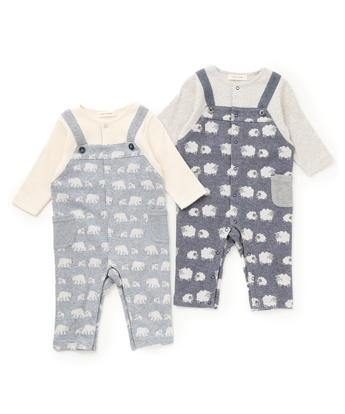 sense of wonder（センスオブワンダー）の「【オーガニック】ジャカードカバーオール（ロンパース・キッズ・ブルー/ネイビー・70cm/80ｃｍ）」の5枚目の写真