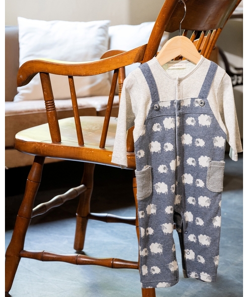 sense of wonder（センスオブワンダー）の「【オーガニック】ジャカードカバーオール（ロンパース・キッズ・ブルー/ネイビー・70cm/80ｃｍ）」の7枚目の写真