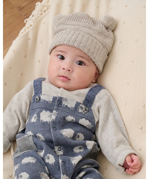 sense of wonder（センスオブワンダー）の「【オーガニック】ジャカードカバーオール（ロンパース・キッズ・ブルー/ネイビー・70cm/80ｃｍ）」の9枚目の写真