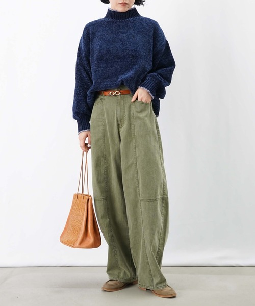 LUCA/LADY LUCK LUCA（ルカ/レディラックルカ）の「LC/LLL ベロアモール配色プルオーバー/ベロアモールニット（ニット/セーター・レディース・チャコールグレー/ブラウン/ネイビー・FREE）」の22枚目の写真