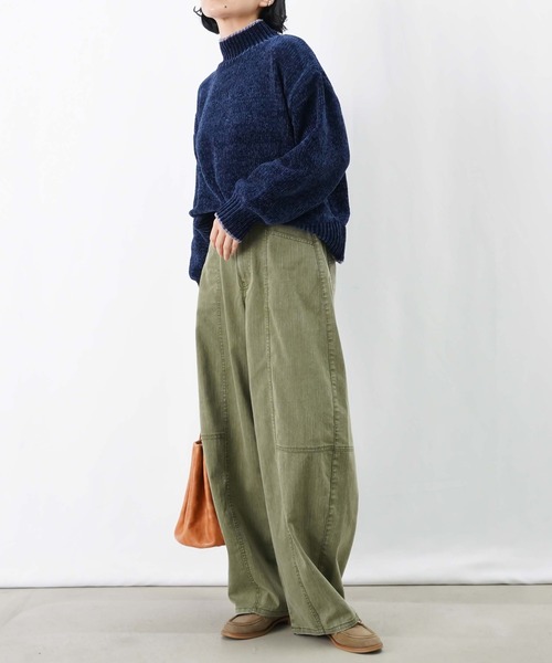 LUCA/LADY LUCK LUCA（ルカ/レディラックルカ）の「LC/LLL ベロアモール配色プルオーバー/ベロアモールニット（ニット/セーター・レディース・チャコールグレー/ブラウン/ネイビー・FREE）」の18枚目の写真