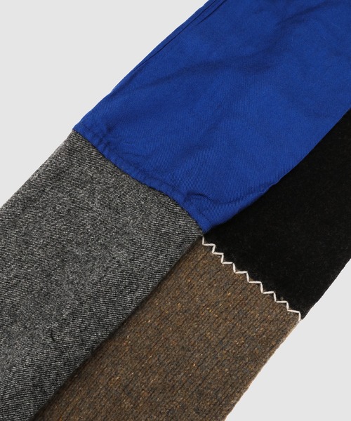 KHOKI（コッキ）の「Panel-design muffler（マフラー・メンズ・ブルー/レッド・FREE）」の10枚目の写真