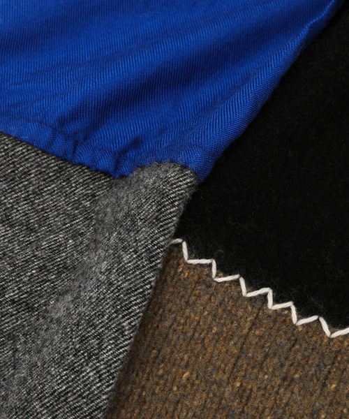 KHOKI（コッキ）の「Panel-design muffler（マフラー・メンズ・ブルー/レッド・FREE）」の9枚目の写真