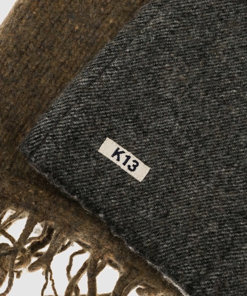 KHOKI（コッキ）の「Panel-design muffler（マフラー・メンズ・ブルー/レッド・FREE）」の7枚目の写真