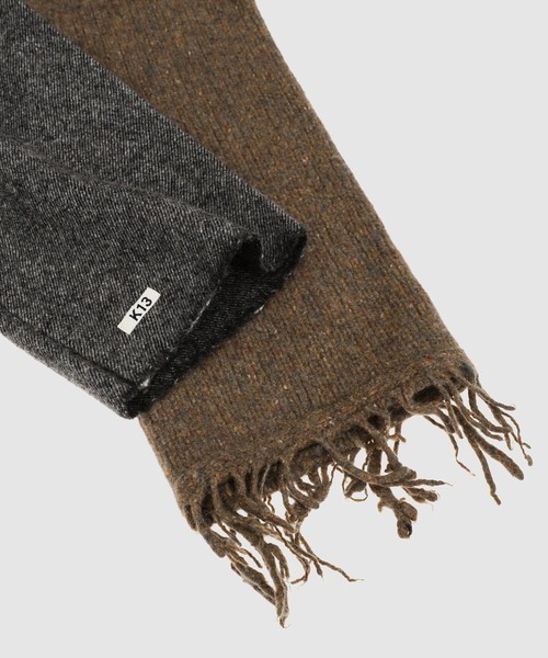 KHOKI（コッキ）の「Panel-design muffler（マフラー・メンズ・ブルー/レッド・FREE）」の8枚目の写真