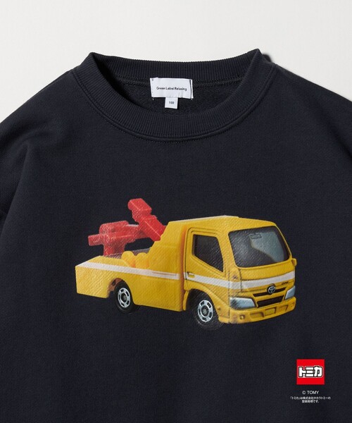 green label relaxing（グリーンレーベルリラクシング）の「【別注】＜TOMICA＞袖ロゴ 裏毛スウェット / トレーナー / キッズ  100cm-130cm（スウェット・キッズ・ライトグレー/マスタード/ネイビー・100cm/110cm/120cm/130cm）」の18枚目の写真