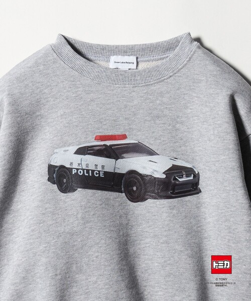 green label relaxing（グリーンレーベルリラクシング）の「【別注】＜TOMICA＞袖ロゴ 裏毛スウェット / トレーナー / キッズ  100cm-130cm（スウェット・キッズ・ライトグレー/マスタード/ネイビー・100cm/110cm/120cm/130cm）」の6枚目の写真