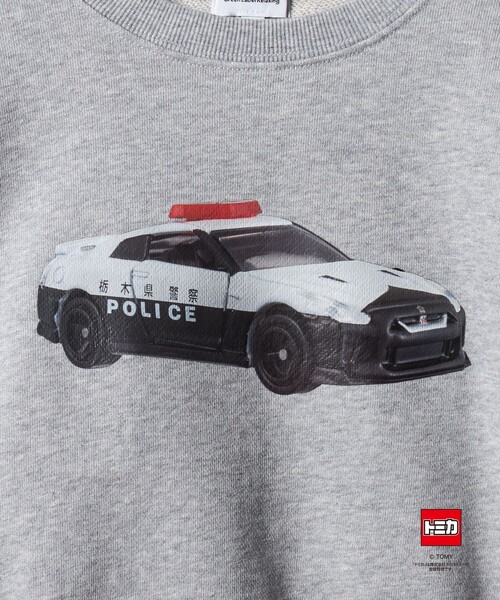 green label relaxing（グリーンレーベルリラクシング）の「【別注】＜TOMICA＞袖ロゴ 裏毛スウェット / トレーナー / キッズ  100cm-130cm（スウェット・キッズ・ライトグレー/マスタード/ネイビー・100cm/110cm/120cm/130cm）」の7枚目の写真